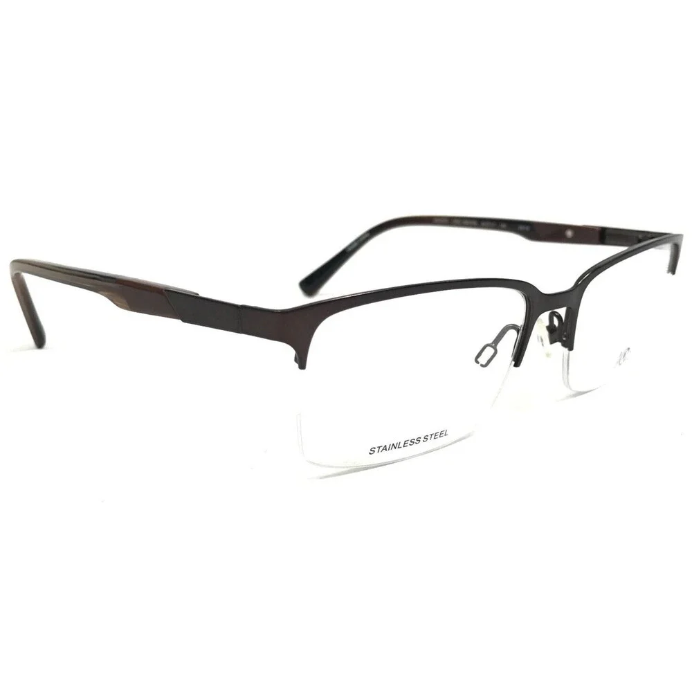 Joseph Abboud Eyeglasses Frames JOE4076 200 BROWN Rectangular Half Rim 54-17-140